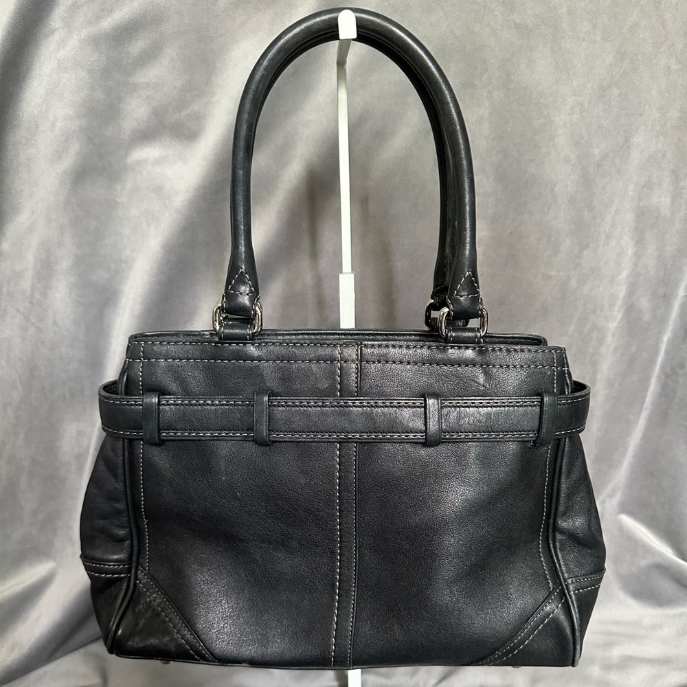 Coach Small Shoulder Bag • Black Leather • Y2K Vintage Style Purse - Picture 6 of 15
